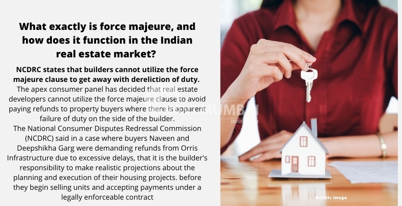  force majeure in Indian real estate market