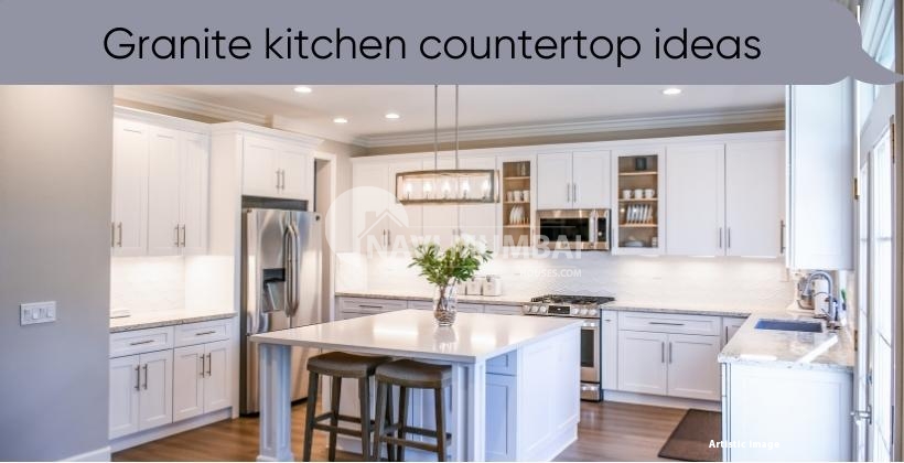 Granite kitchen countertop ideas: white granite kitchen countertop designs for your house