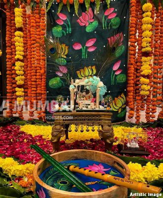Decorating for Janmashtami at home