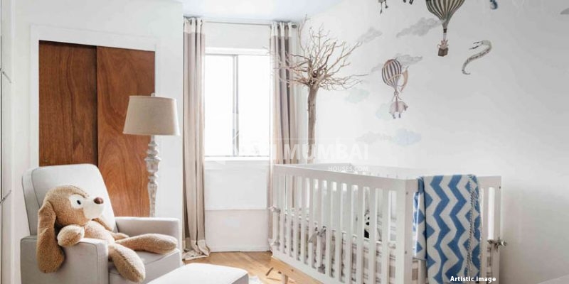How should an infant's room be decorated?