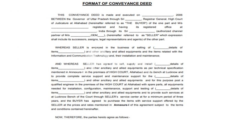 deed of assignment vs deed of conveyance