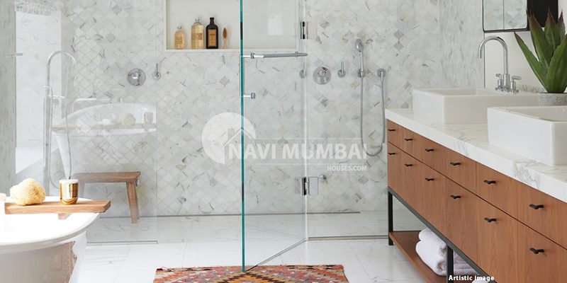 There are 18 bathtub-free Indian bathroom designs