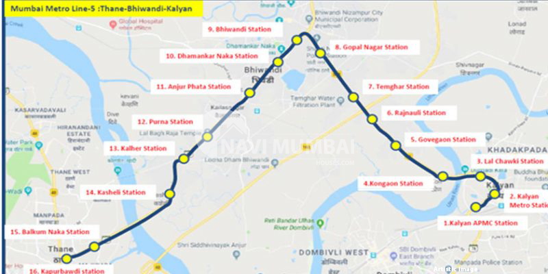 Connecting Thane, Bhiwandi & Kalyan with Mumbai by Metro Line 5's Orange Line