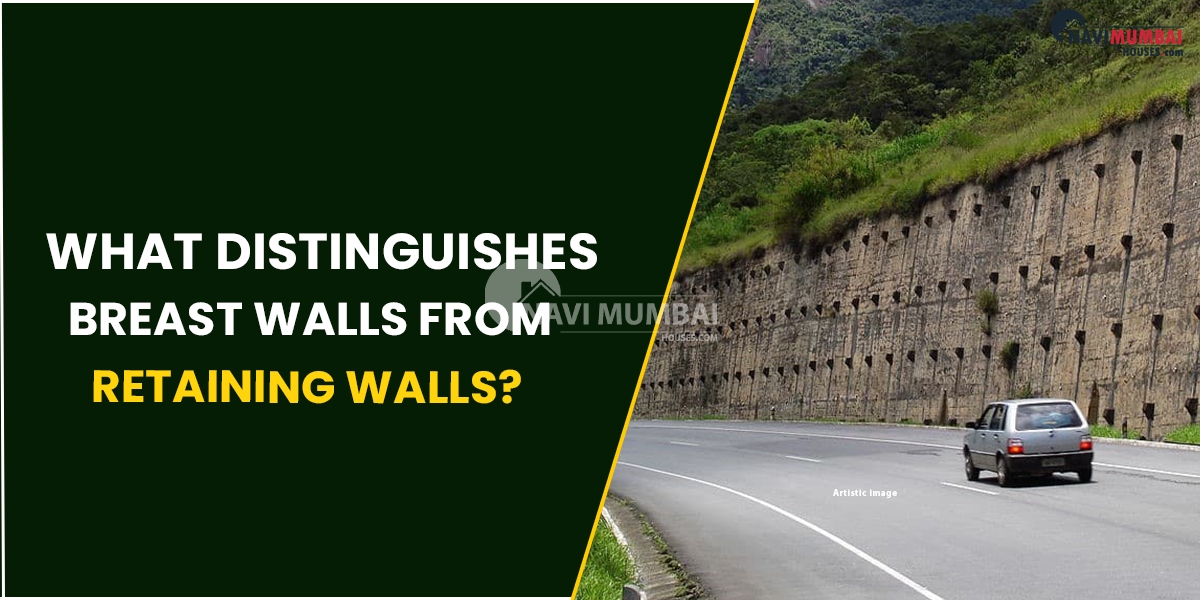 What distinguishes Breast Walls From Retaining Walls?