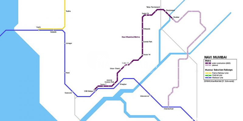 Route, Map & Nearby Locations For The Navi Mumbai Metro Line 1