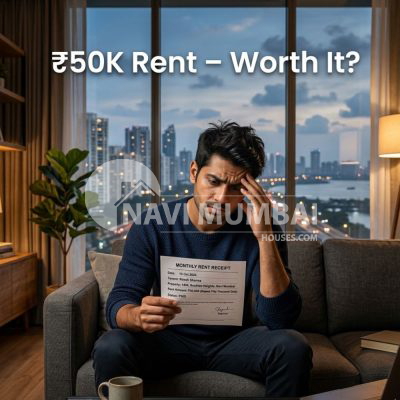 ₹50K rent in Navi Mumbai financial mistake modern apartment tenant stressed