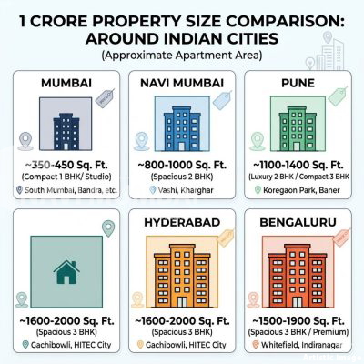 1 crore property 2026 comparison across cities infographic