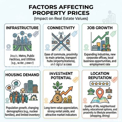 factors affecting 1 crore property value 2026 infographic