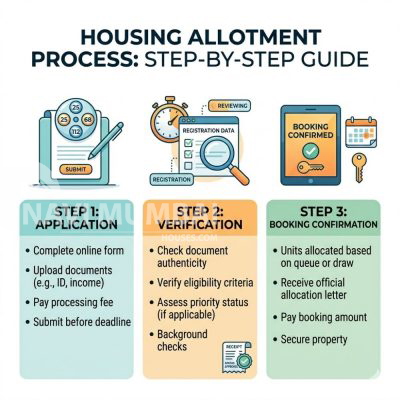 housing allotment process CIDCO scheme infographic