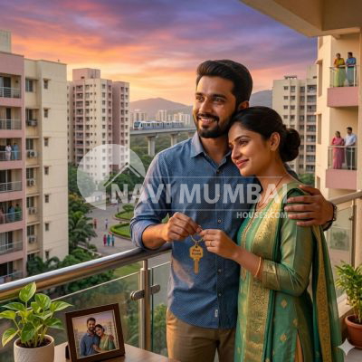 First-time homebuyers in affordable Navi Mumbai apartment