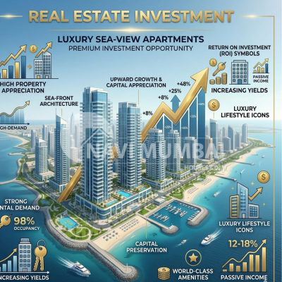 Sea-view apartment investment growth infographic