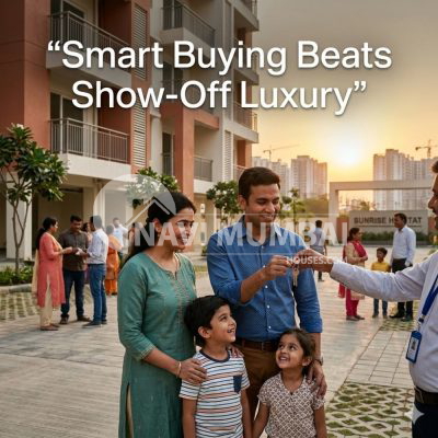 Smart Indian family buying affordable future-ready home in growing city