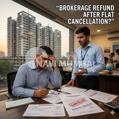 brokerage refund after flat cancellation in Indian real estate