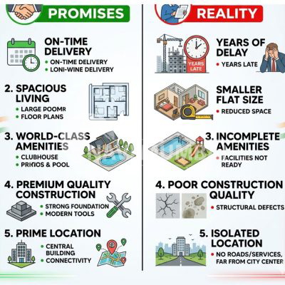 builder promises vs reality India infographic