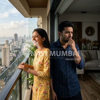 first home buying reality India couple excitement vs stress apartment