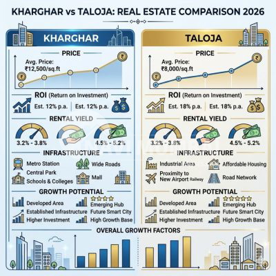 kharghar vs taloja investment comparison roi 2026