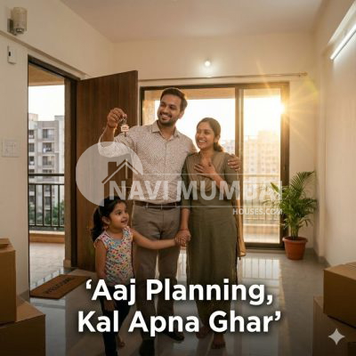 middle class family buying first flat