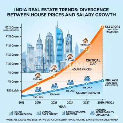 rising property prices vs income India 2026