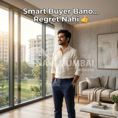 smart homebuyer choosing a well-lit apartment after avoiding Navi Mumbai flat red flags
