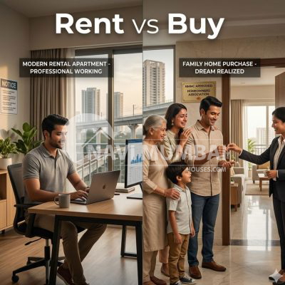 Renting vs buying apartment comparison in Navi Mumbai property market