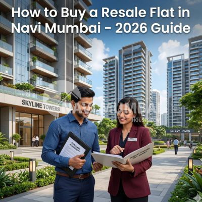 First-time buyer learning how to buy a resale flat in Navi Mumbai