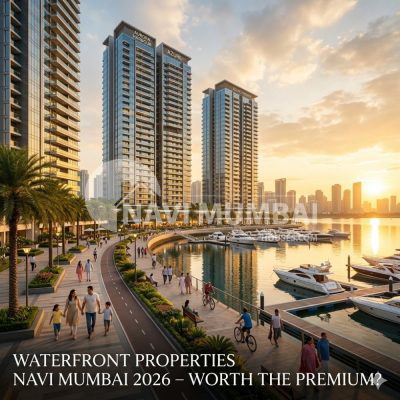 Waterfront Properties Navi Mumbai with luxury sea-facing apartments and skyline view