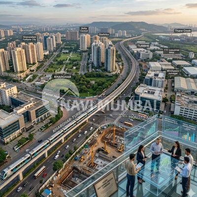 Infrastructure growth along Kharghar Turbhe Metro route
