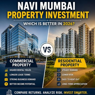 Commercial Property vs Residential Property in Navi Mumbai investment comparison for 2026