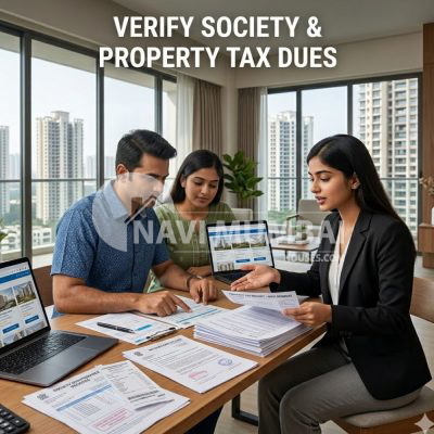 Checking society maintenance and property tax dues on a resale flat