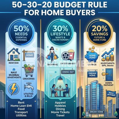 Save Down Payment Navi Mumbai planning by a first-time homebuyer.