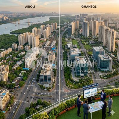 Airoli vs Ghansoli rental investment comparison in Navi Mumbai 2026