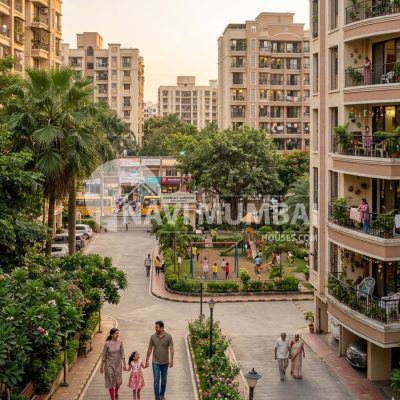 Established resale flat society in Navi Mumbai with developed infrastructure and ready-to-move homes