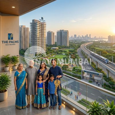 Family choosing a safe residential locality in Navi Mumbai for long-term living
