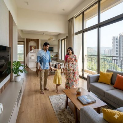 Family searching for a rental home in Kharghar