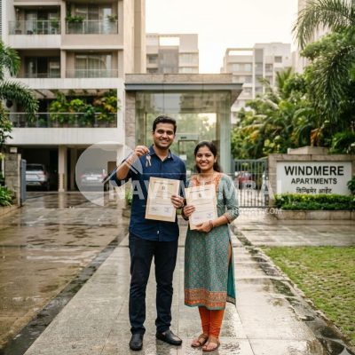 First-time buyer purchasing property in Navi Mumbai during monsoon season