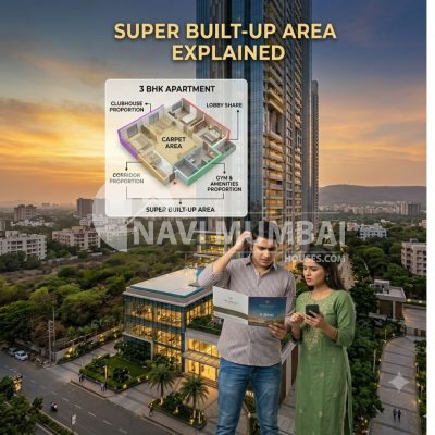 Home buyers comparing Super Built-Up Area before purchasing a flat