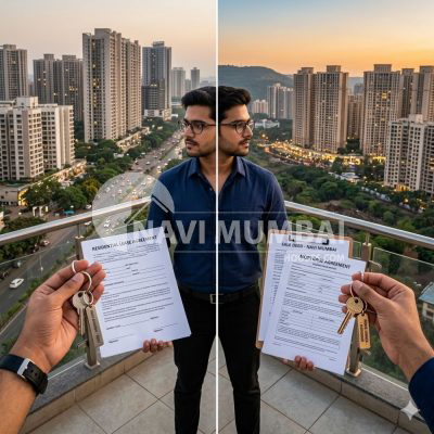IT professional comparing renting and buying a home in Navi Mumbai in 2026