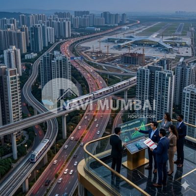 Infrastructure projects driving property appreciation and investment growth in Navi Mumbai.