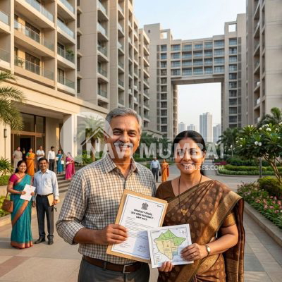 Navi Mumbai homebuyers completing property transfer successfully