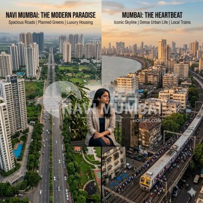Navi Mumbai vs Mumbai comparison for renters in 2026