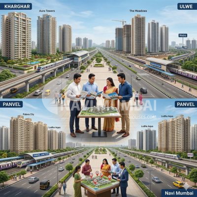 Property rates comparison across Kharghar Ulwe and Panvel for the best deal on flat in Navi Mumbai