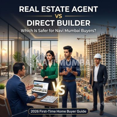 Real Estate Agent vs Direct Builder comparison for first-time home buyers in Navi Mumbai.