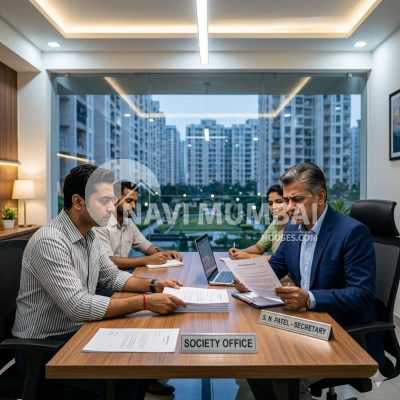 Renter filing a noise complaint in a Navi Mumbai housing society