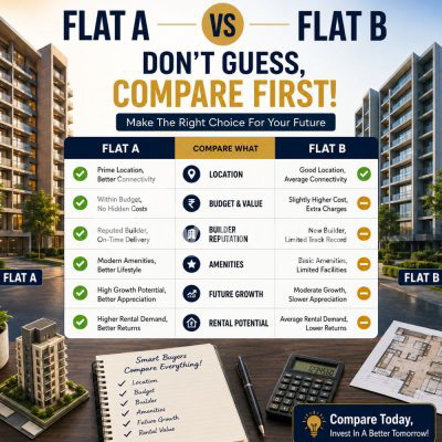 Compare Two Flats Before Buying Home