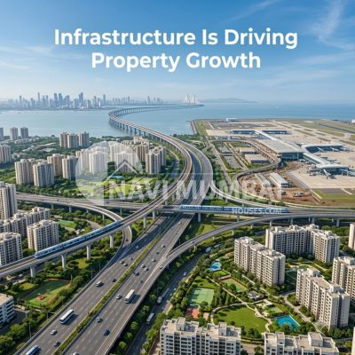 Navi Mumbai affordable housing projects with modern residential towers and infrastructure growth in 2026.