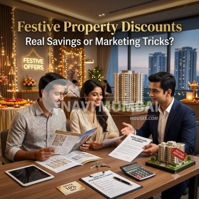 First-time home buyers checking festive property discounts from builders
