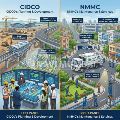 Buyer comparing CIDCO and NMMC managed areas