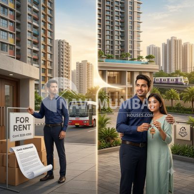 Young buyers comparing properties in Navi Mumbai